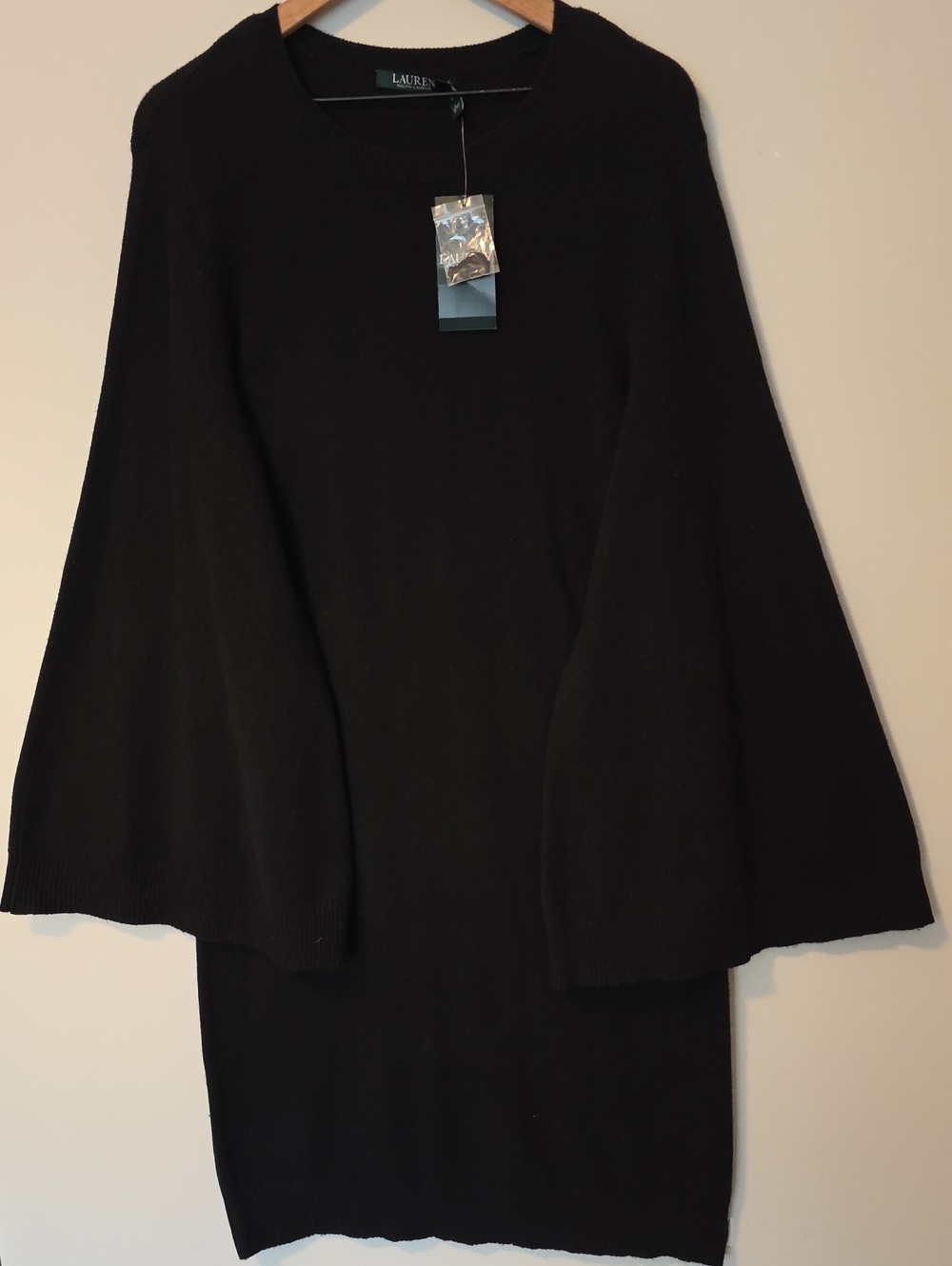 Lauren Ralph Lauren Bell Sleeve Sweater Dress XL
